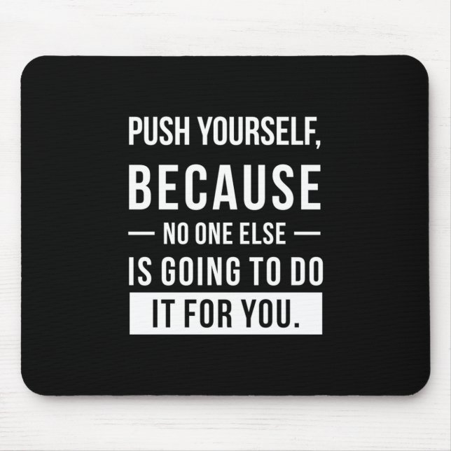 Geburtstagsgeschenk Push sich selbst Mousepad (Vorne)