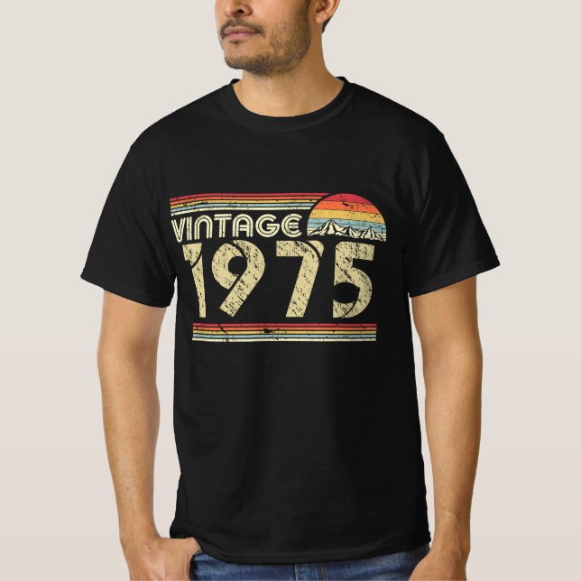 Geburtstagsgeschenk Shirt Classic Vintag 1975 , Ha (Vorderseite)