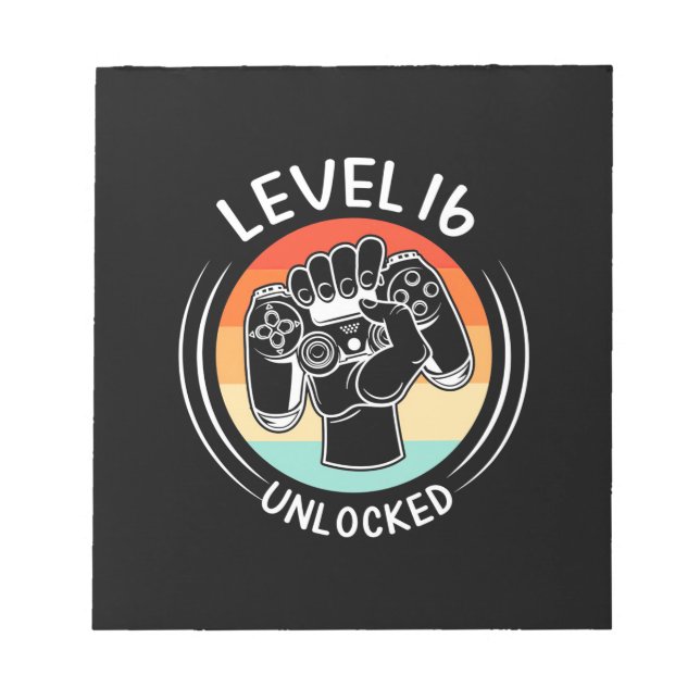 Geburtstagsgeschenk | Stufe 16 Geburtstag unversch Notizblock (Vorderseite)