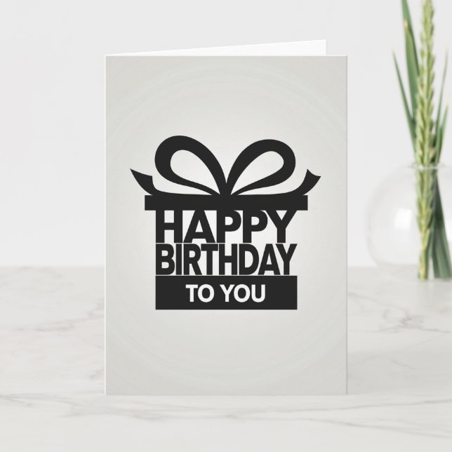 Geburtstagsgeschenk-Typografie-Karte Karte (Vorderseite)