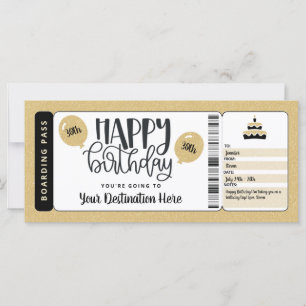 Geburtstagsgeschenk Überraschung Boarding Pass Gut