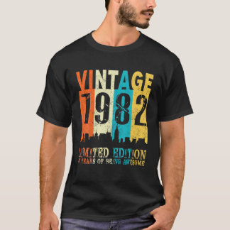 Geburtstagsgeschenk Vintag 1982 Limited Edition 40 T-Shirt