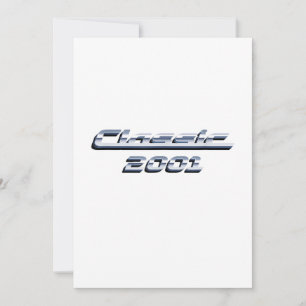 Geburtstagsgeschenk Vintage Klassiker Auto 2001 Einladung