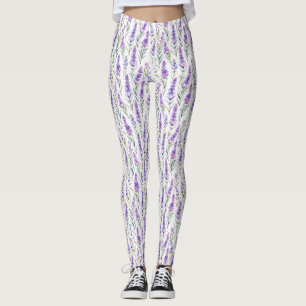Geburtstagsgeschenk Wasserfarbe Lavendelblüten N Leggings