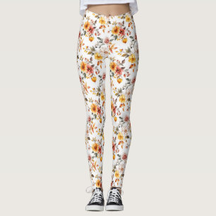 Geburtstagsgeschenk Wasserfarben Floral Leggings