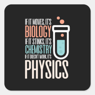 Geburtstagsgeschenk Wenn es sich bewegt, dann is Quadratischer Aufkleber