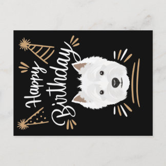 Geburtstagsgeschenk West Highland Terrier Postkarte