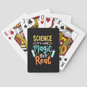 Geburtstagsgeschenk Wissenschaft ist wie Magie Spielkarten