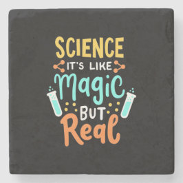 Geburtstagsgeschenk | Wissenschaft ist wie Magie Steinuntersetzer