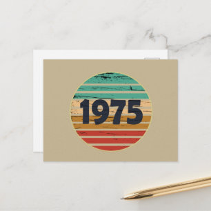 Geburtstagsgeschenk zum Jahrgang 1975 Feiertagspostkarte