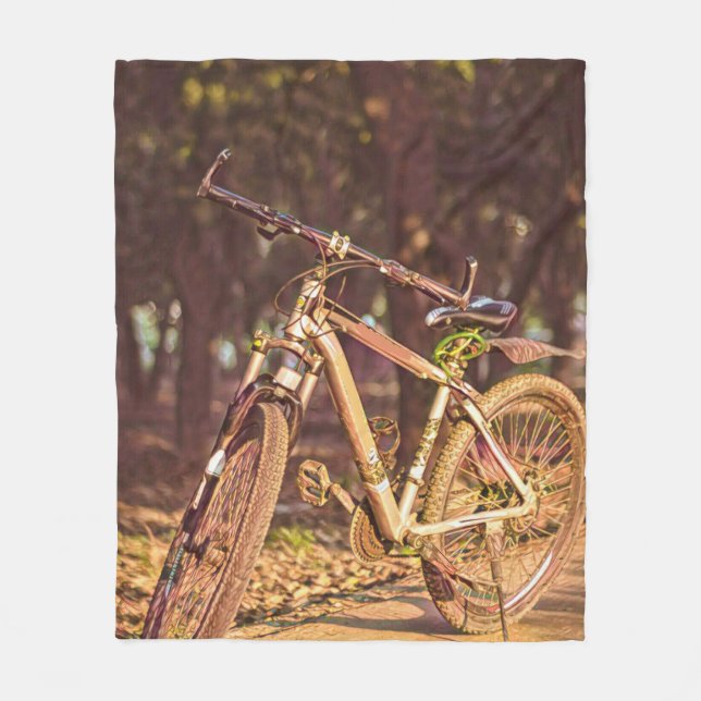 Geburtstagsgeschenke für Fahrradfreunde Fleecedecke (Vorderseite)