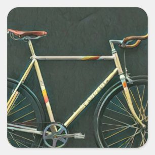 Geburtstagsgeschenke für Fahrradfreunde Quadratischer Aufkleber