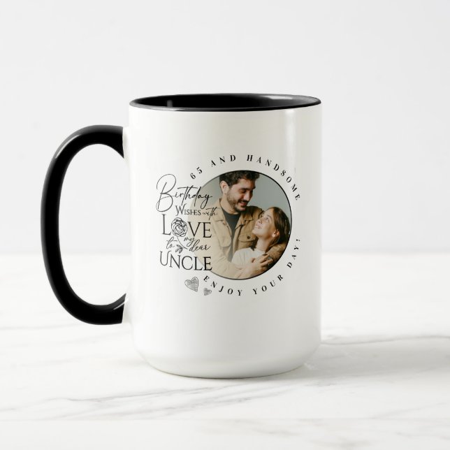Geburtstagsgeschenke für Onkel | Benutzerdefiniert Tasse (Links)