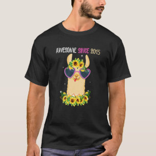 Geburtstagsgeschenke Llama Phantastisch seit 2015 T-Shirt