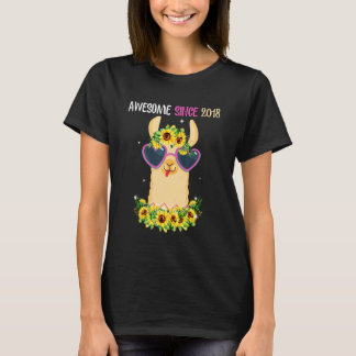 Geburtstagsgeschenke Llama Phantastisch seit 2018 T-Shirt
