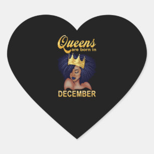 Geburtstagsgeschenke  Queens im Dezember Geboren Herz-Aufkleber