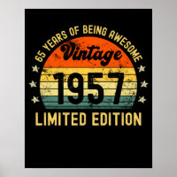 Geburtstagsgeschenke Vintag 1957, limitierte Aufla