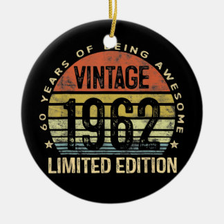 Geburtstagsgeschenke Vintag 1962 Limited Edition Keramik Ornament