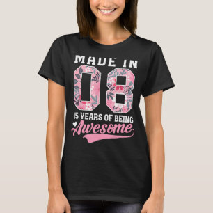 Geburtstagsgif für Mädchen 2008 15 Jahre T-Shirt