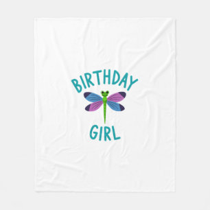Geburtstagsgirl-Shirt Libellen-Geburtstagsfeier-Te Fleecedecke