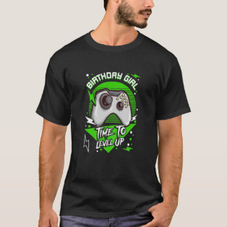 GeburtstagsGirl Time to Level Up I Funny Video Gam T-Shirt