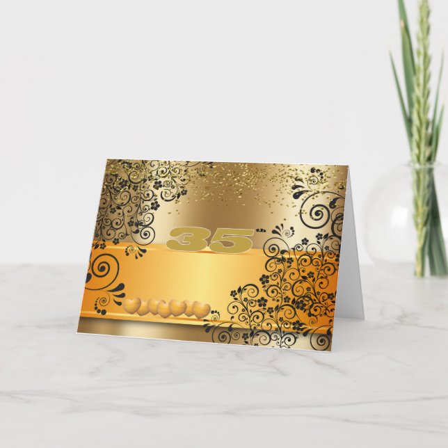 Geburtstagsgold 35 karte (Vorderseite)