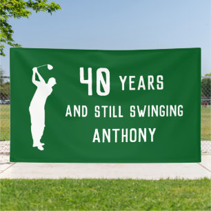 Geburtstagsgolfer Lustig 40. Geburtstag glückliche Banner