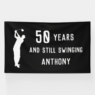Geburtstagsgolfer Lustig 50. glücklicher Vater Par Banner