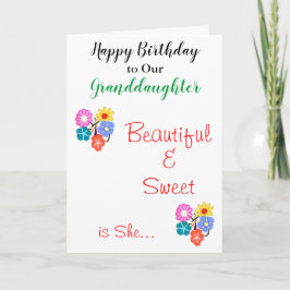 Geburtstagsgrandtochter Hübsche Blume Karte