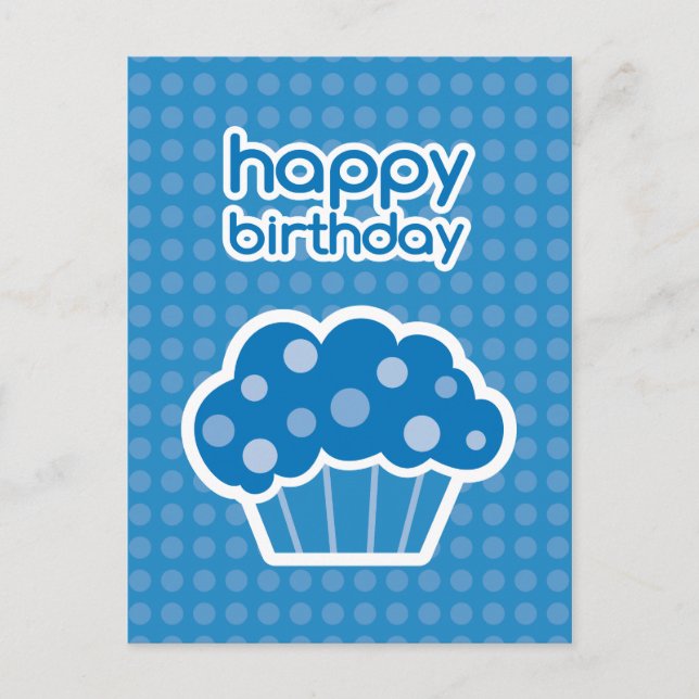 Geburtstagsgrauer Kuchen Postkarte (Vorderseite)