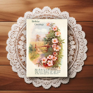 Geburtstagsgruß aus der frühen Ära 1900 Postkarte