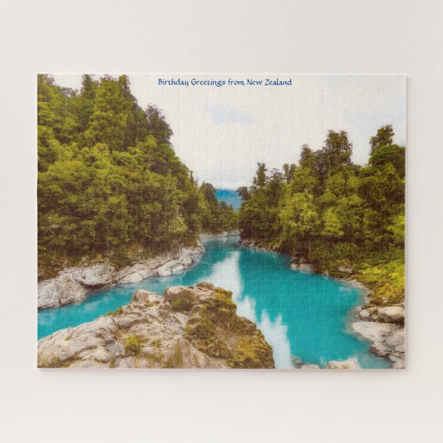 Geburtstagsgruß aus Neuseeland Puzzle (Horizontal)