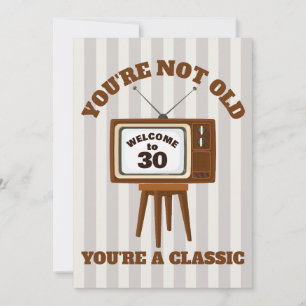 Geburtstagsgruß Humor Retro Vintage Fernsehen Feiertagskarte