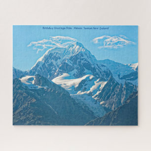 Geburtstagsgrüße vom Mount Tasman Neuseeland Puzzle