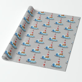 Geburtstagshaus mit Welle Geschenkpapier