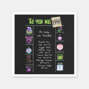 Geburtstagsjahr 1996 Party Paper Napkin Serviette