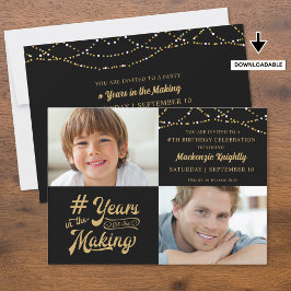 Geburtstagsjahre bei der Erstellung von 2 Fotos - Einladung