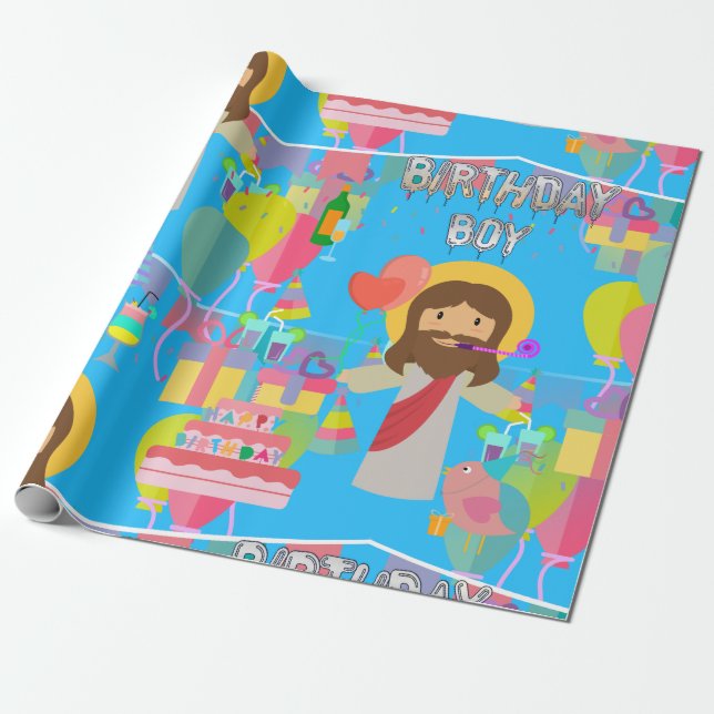 Geburtstagsjesus jesus xmas geschenkpapier (Ungerollt)