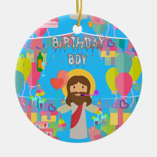 Geburtstagsjesus jesus xmas keramik ornament (Vorne)