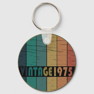 Geburtstagsjubiläum 1975 Vintage Schlüsselanhänger