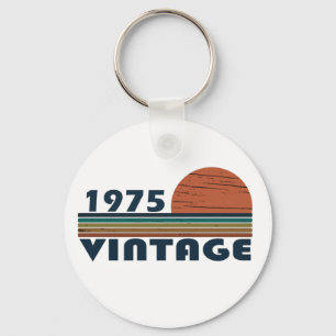 Geburtstagsjubiläum 1975 vintage schlüsselanhänger