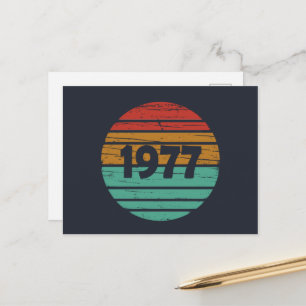 Geburtstagsjubiläum 1977 Vintage Feiertagspostkarte