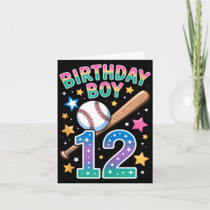 Geburtstagsjunge 12. Geburtstag Baseball Tank Top Karte