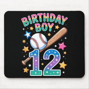 Geburtstagsjunge 12. Geburtstag Baseball Tank Top Mousepad