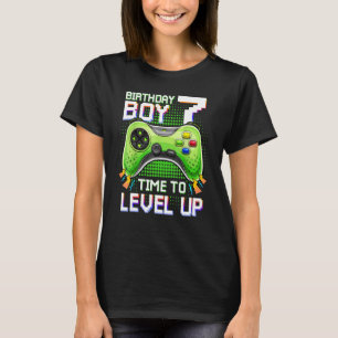 Geburtstagsjunge 7 Zeit zum Levelaufstieg  Videost T-Shirt