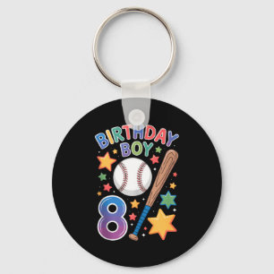 Geburtstagsjunge 8. Geburtstag Baseball Tank Top Schlüsselanhänger