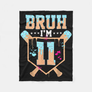 Geburtstagsjunge Baseball Eiscreme Drip Bruh Ich b Fleecedecke