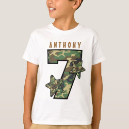 Geburtstagsjunge Camouflage und Sterne Individuell T-Shirt
