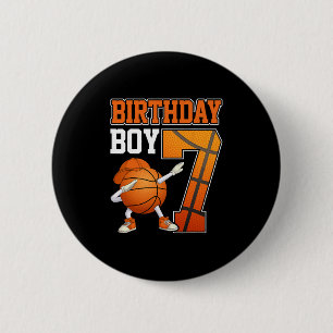 Geburtstagsjunge Dabbing Sketll 7 Jahre alt 7. Geb Button