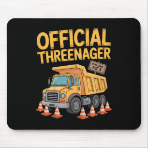 Geburtstagsjunge drei Jahre alt Threenager Konst Mousepad